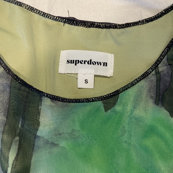 Super down green print dress - Picture 4 of 4